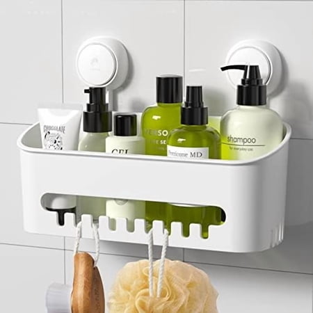 Shower Caddy Suction Cup NO-Drilling Removable Shower Shelf Powerful Heavy Duty Hold up to 22lbs Waterproof Storage Basket for Shampoo & Toiletries Bathroom & Kitchen Caddy Organizer Shower Caddy Suction Cup NO-Drilling Removable Shower Shelf Powerful Heavy Duty Hold up to 22lbs Waterproof Storage Basket for Shampoo & Toiletries Bathroom & Kitchen Caddy Organizer