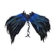 thumbnail image 1 of Capa de chal de plumas jinwen gótica para disfraz de Halloween Azul y negro, 1 of 8