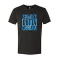 thumbnail image 2 of Straight Outta Carolina CAR Fan | Fantasy Football | Mens Sports Premium Tri Blend T-Shirt, Vintage Black, Small, 2 of 4