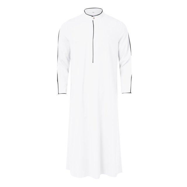 XDZJLR Mens T Shirts Arabia Casual Long Sleeve Pocket Loose Robe Muslim Robe Shirts for Men