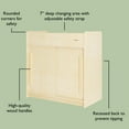 thumbnail image 4 of SafeGlide Changing Table and Wall Organizer Set, Built-In Storage, Easy to Clean, Natural, 4 of 7