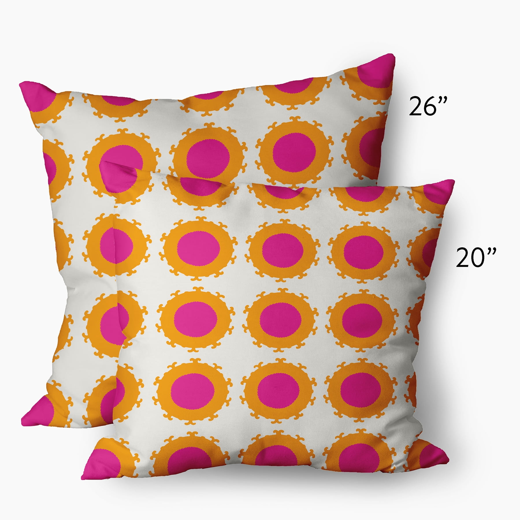 Simply Daisy 26" x 26" Contemporary Pink Polyester Throw Pillow