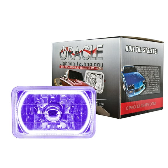 ORACLE Lighting Pre-Installed Lights 4x6 IN. Sealed Beam - UV/Purple Halo
