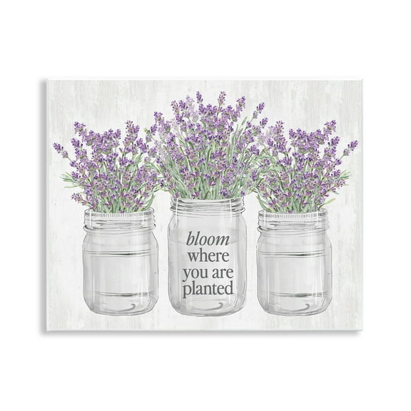 Stupell Industries Where You're Planted Botanical & Floral Painting Unframed Art Print Wall Art, 14 x 11