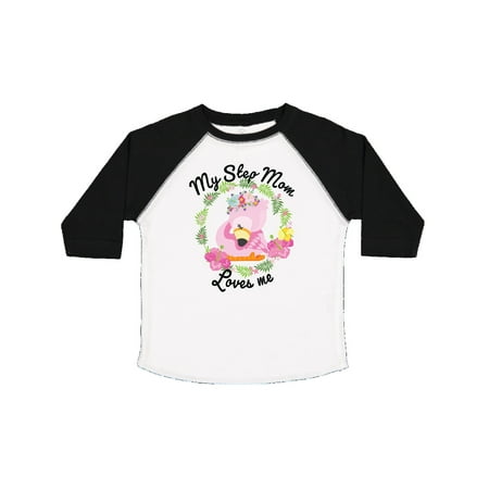 

Inktastic Baby Flamingo My Step Mom Loves Me in Flower Wreath Gift Toddler Boy or Toddler Girl T-Shirt