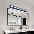 thumbnail image 2 of SEGMART LED Modern Bathroom Light Fixtures Vanity Lights, 6-Lights Acrylic Matte Black Bathroom Vanity Light Over Mirror, Industrial Indoor Wall Mount Lamp for Kitchen Living Room Workshop Cafe, 2 of 9