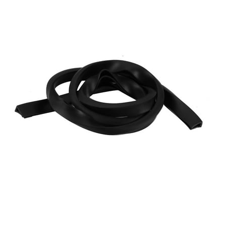 1M Long 5mm Groove Wide 14mm Height Rubber Hollow Air Sealed Seal Strip Black