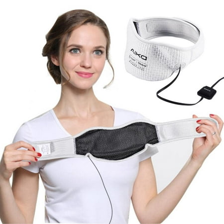 Yosoo Heated Neck Wrap Brace, Soft Cervical Support Collar Graphene Heating Pad Natural Physical Therapy for Neck Stiff Pain
