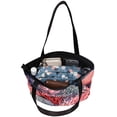 thumbnail image 5 of Coral Canvas Leather Mix Hand-Held Bag with Twill, Sponge, & Jeanette Material | 30x10.5x39cm Dimensions, 5 of 5