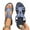 Blue-T6, variant on Womens sandals fashionable bohemian decorated open toe flat sandals women's sandals elastic slingback non-slip outsole lightweight design sandals women breathable for summer beach events,Red 41