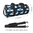 thumbnail image 2 of KLL White Swam Duffle Bag For Men Women Sport Gym Fitness Tote Travel Training Workout Basketball Football Weekender, 2 of 6