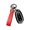 Red, variant on GUANGHUI Leather Car Keychain - Carbon Fiber Interior Key Fob with Anti-Lost D-Ring - Car Accessory Key Ring (Black)