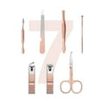 thumbnail image 3 of Manicure Pedicure Kit, Nail Grooming Tools, 18 In 1 Stainless Steel Nail Care Set with Rose Gold Finish and Pink Zipper Leather Travel Case, Portable and Durable, 3 of 6