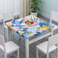 thumbnail image 3 of Decorative floral elastic table cover with fitted hem, designed for standard 36x36 inch outdoor dining tables, 3 of 6