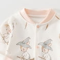 thumbnail image 5 of Akiihool Newborn Pajamas Girl Baby Girl Long-Sleeve Side Snap Bodysuit for Winter Light Pink,6-9 Months, 5 of 7