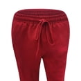 thumbnail image 6 of Wirdiell Women Casual Linen Pants Straight Leg Pants High Waisted Beach Pants Drawstring Relaxed Fit Sweatpants with Pockets, 6 of 6