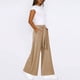thumbnail image 4 of MKLEKYY Pantalones Palazzo de verano para mujer, holgados, con cordón ajustable, cómodos y versátiles para yoga., 4 of 4