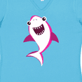 thumbnail image 4 of Inktastic Cute Shark, Little Shark, Pink Shark, Sea Animal Women's V-Neck T-Shirt, 4 of 5