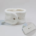 thumbnail image 3 of Bufanda Skymirror gruesa y cálida con forro polar, suave y cómoda, unisex, con cierre de botón de color liso, para invierno, para clima frío., 3 of 8