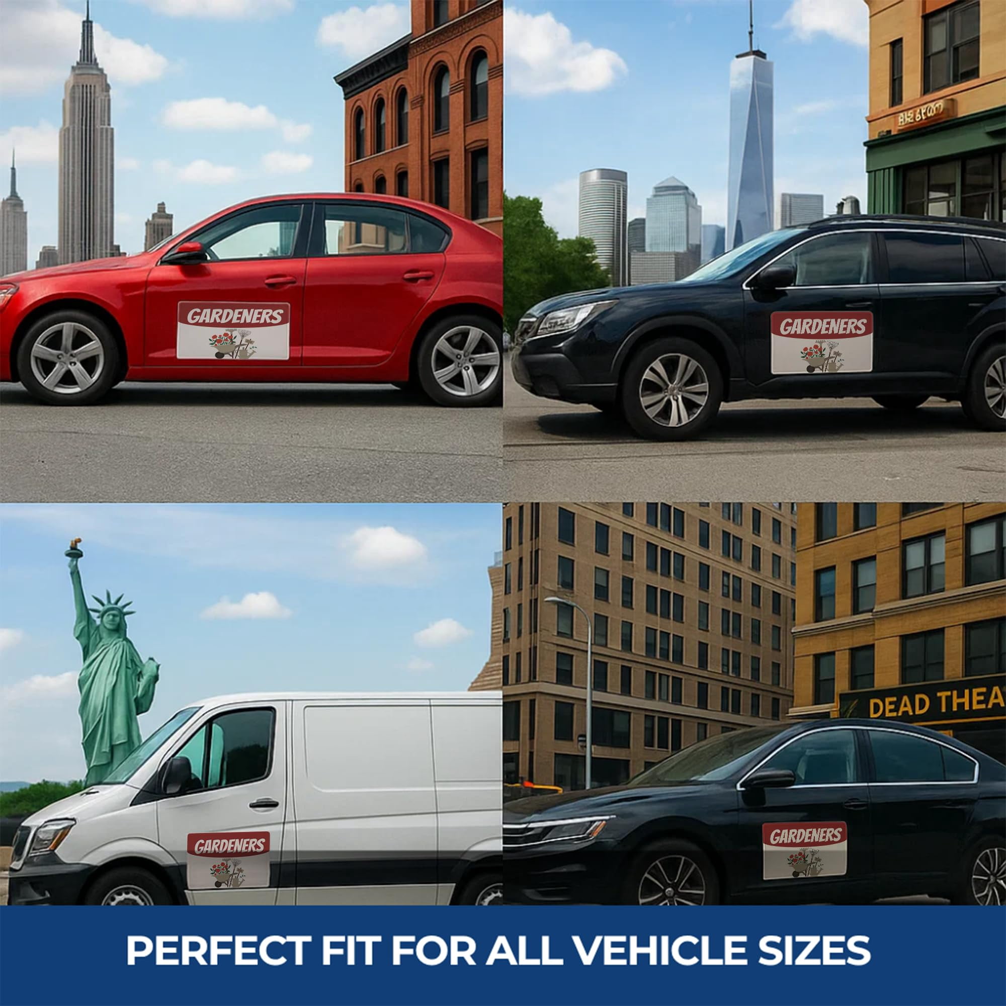 Gardners Car Magnet Sign by DC | Flexible Car Magnetic Sheets with Adhesive Backing | 12"x24" Bumper Magnet Sticker for Vehicles, Trucks & Business Advertising Signs | 2 PC | Made in USA