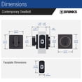 thumbnail image 6 of Brinks Contemporary Single Cylinder Deadbolt, Tuscan Bronze, 6 of 7
