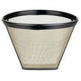 thumbnail image 4 of 2 Pcs Black Gold Coffee Filter, 4# Cone Style Replacement Coffee Filter, Long Lasting Stainless Steel Reusable Coffee Filter for 4 Cone Brewers,Coffee Maker Parts & Accessories, 4 of 7