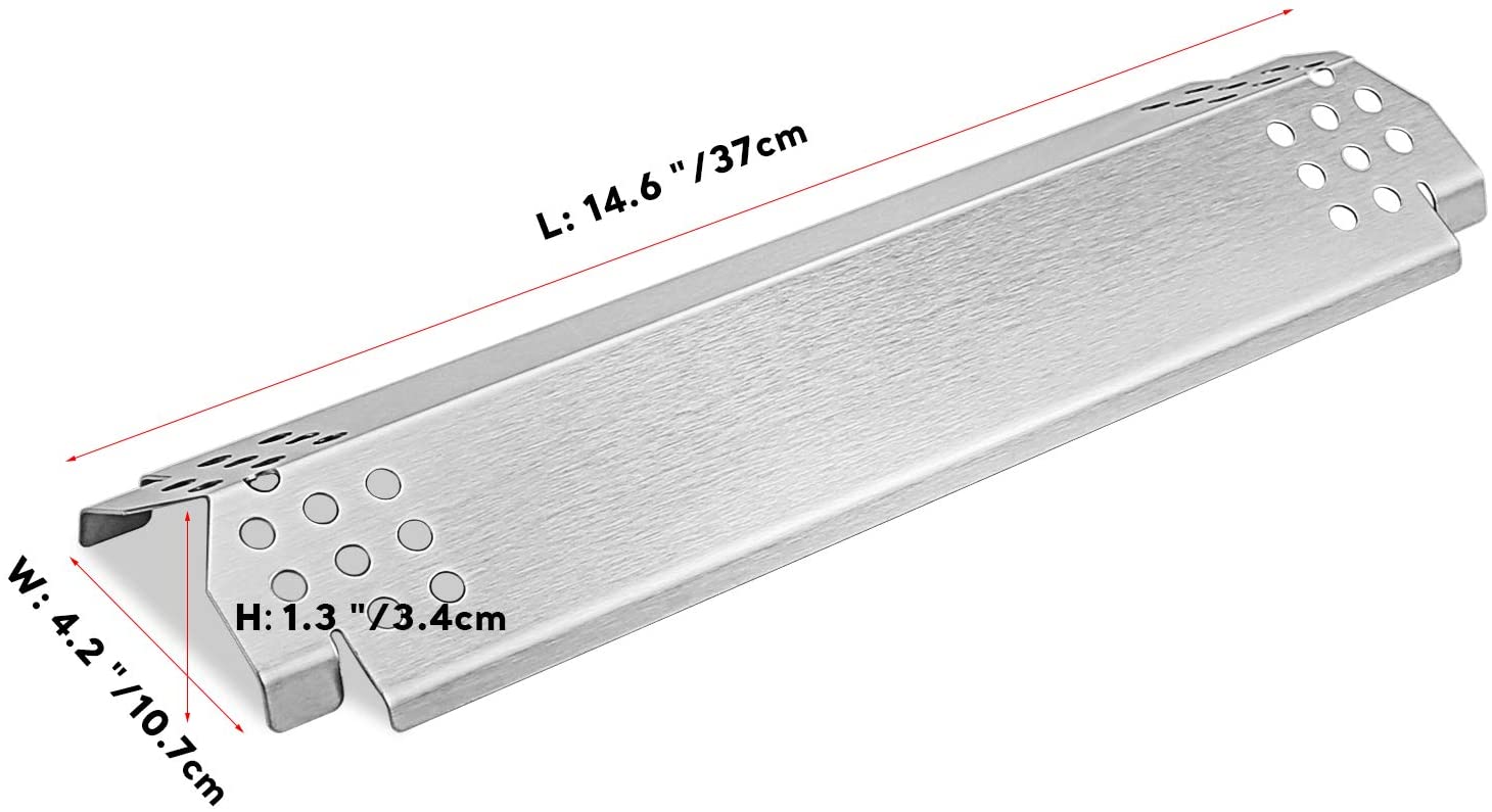 Grisun Heat Plates for Nexgrill 720-0864, 720-0864M, 720-0830H, 720-0888, 720-0888N, 720-0896B, 720-0898 Gas Grill, Stainless Steel Grill Heat Shield Tent, Burner Cover, Flame Tamer, 3 Pack - image 2 of 6