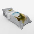 thumbnail image 2 of Ambesonne Fish Bedding Set 3 Pcs, Wild Life in Nature Theme, Twin XL, Green Blue, 2 of 2