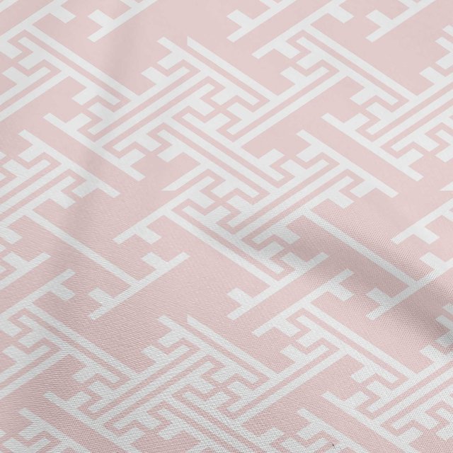 oneOone Silk Tabby Light Pink Fabric Geometric Fabric For Sewing Printed Craft Fabric By The Yard 42 Inch Wide