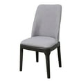thumbnail image 3 of Set of 4 Linen Side Chair, Modern Farmhouse Kitchen Dining Room Chair, Solid Wood Fabric Upholstered Seat Back Chairs (Gray), 3 of 9