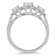 thumbnail image 2 of SZUL Women's 1 Carat TW Princess Diamond Three Stone Ring in 14K White Gold (J-K-L Color, I2-I3 Clarity), 2 of 3