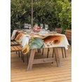 thumbnail image 2 of Outdoor Tablecloth with Umbrella Hole and Zipper, Fall Pumpkins Rectangle Table Cloth 60x120 Inch Waterproof Tablecloth, Thanksgiving Farmhouse Maple Leaf Squirrel Picnic Table Cover for Patio, 2 of 7