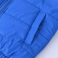 thumbnail image 6 of Otqutp Kids Boys Girls Middle Kids Hooded with Pockets Solid Color Short Cotton Jacket Fall and Winter Thickened Hooded Top Long Sleeve Coat(Blue,7-8 Years), 6 of 8