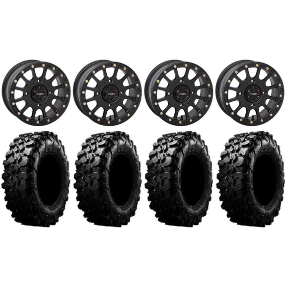 System 3 SB-5 Black 15" Wheels 31" Carnivore Tires Sportsman RZR Ranger