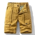 thumbnail image 2 of LYMAYTER‌ Cargo Shorts for Men Lightweight Summer Hiking Shorts Breathable Elastic Waist Work Shorts 28-38, 2 of 10