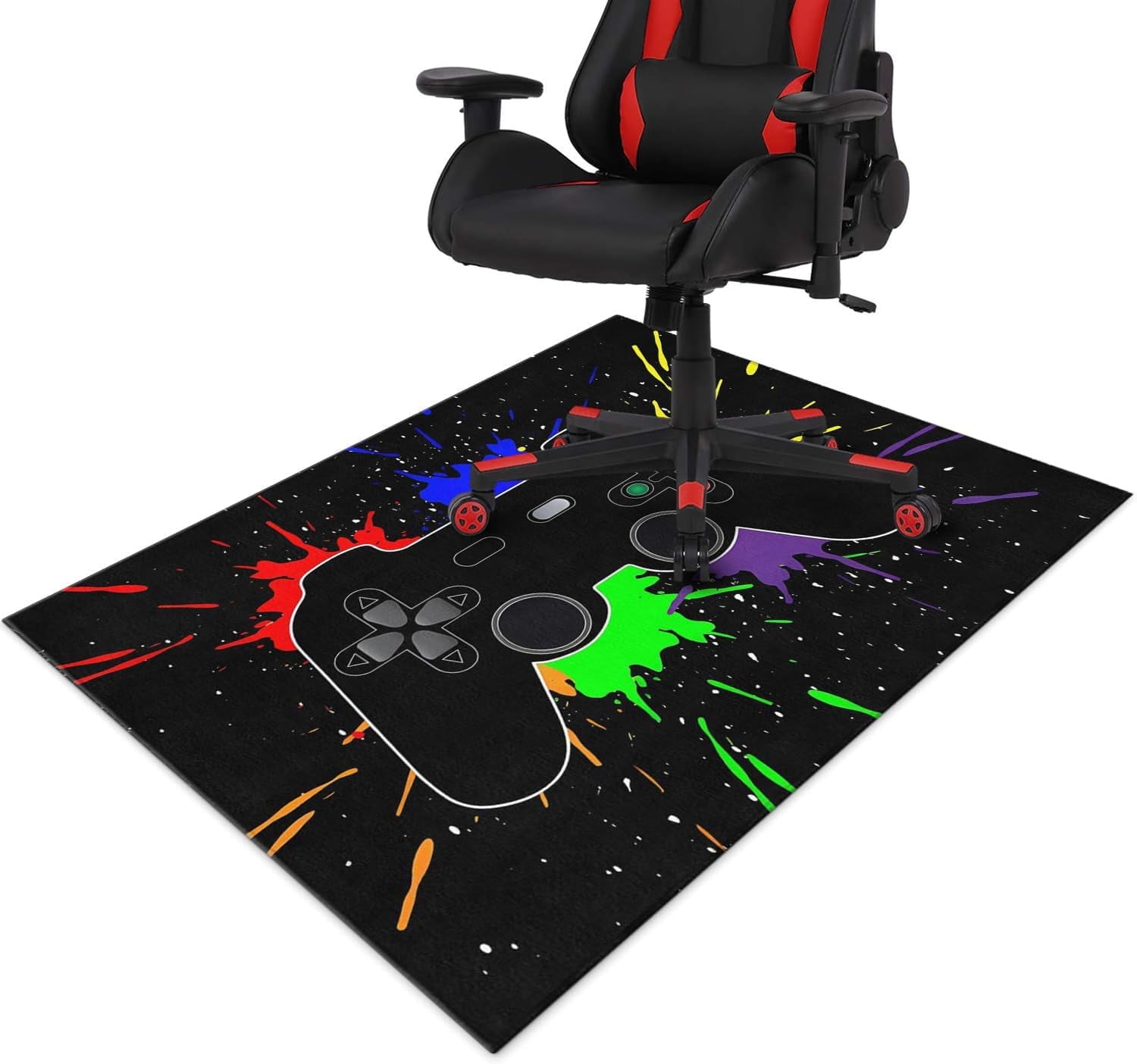 Tapis De Chaise Gaming Ronde 90cm Antidérapant - Protection Sol Pour Chaise Bureau Et Fauteuil