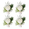 thumbnail image 1 of Qarigey Flores artificiales para bodas - Romance a un día especial Novia Fácil de usar Amplia aplicación premium Blanco leche Corsage Type2 NO2, 1 of 6