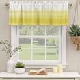 thumbnail image 3 of Yellow White Ombre Valances for Windows, Decorative Rod Pocket Window Valance Curtains, Farmhouse Funny Gradient Striped Short Curtain Drapes for Kitchen/Bathroom/Living Room, 2 Panels, 42" W x 12" L, 3 of 8