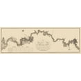 thumbnail image 2 of Collot 14x7 Gold Ornate Wood Framed with Double Matting Museum Art Print Titled - Ohio River Illinois - Collot 1796, 2 of 4