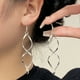 thumbnail image 1 of Pendientes con diseño avanzado de nicho con diseño de onda curvada en espiral y personalidad coreana con aguja de plata S925, 1 of 6