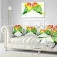 thumbnail image 3 of Designart Family Parrots - Watercolor Animal Throw Pillow - 12x20, 3 of 5