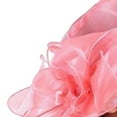 thumbnail image 4 of Women Church Cap Organza Fascinator Lady Cocktail Tea Party Foldable Adjustable Anti Sun Hat Flower Hat, 4 of 4