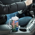 thumbnail image 4 of Yayeee 30oz Stainless Steel Tumbler with Straw and Handle Double-Wall Insulated Travel Water Bottle, Green Window, 4 of 8