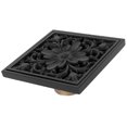 thumbnail image 4 of Desagüe de suelo negro de 10x10cm, colador de suelo oculto resistente a los olores de cobre para el hogar del baño del Hotel, 4 of 14