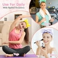 thumbnail image 3 of 6 Pack Spa Headband for Women Skincare Makeup Headband Soft Coral Fleece Bow Hairband Party Favors Goody Bag Stuffers Christmas Stocking Stuffers for Woman Adult Teen Spa Gifts For Women Gifts Basket, 3 of 7