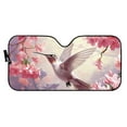 thumbnail image 2 of Yuyamidu Hummingbird Car Windshield Sunshade Pink Flower Windshield Visor Sun Shade Foldable Sun Shield for SUV Truck Van Auto Heatshield Sunshade Car Interior Accessories, 2 of 5