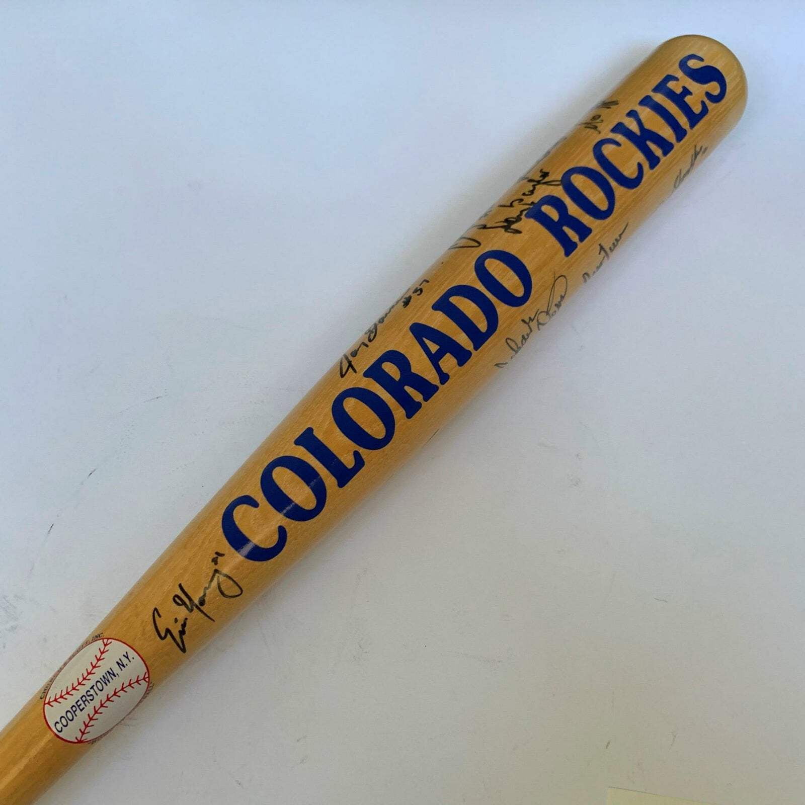 1993 Colorado Rockies Inaugural Season Team Signed Baseball Bat JSA COA