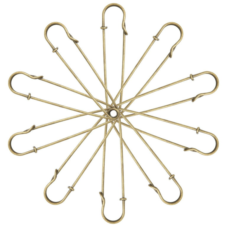 3 pcs 100mm/4inch Gold Safety Pins DIY Sewing Tools Accessory Large Metal  Clasp Pins for Scarf Blankets Skirts Knitted Fabric Crafts