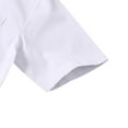 thumbnail image 5 of HAOTAGS Teen Boys Button Down Shirts for School (10-16Years) Solid Color Short Sleeve Lapel Shirts for Boys White Size 14 Years, 5 of 6