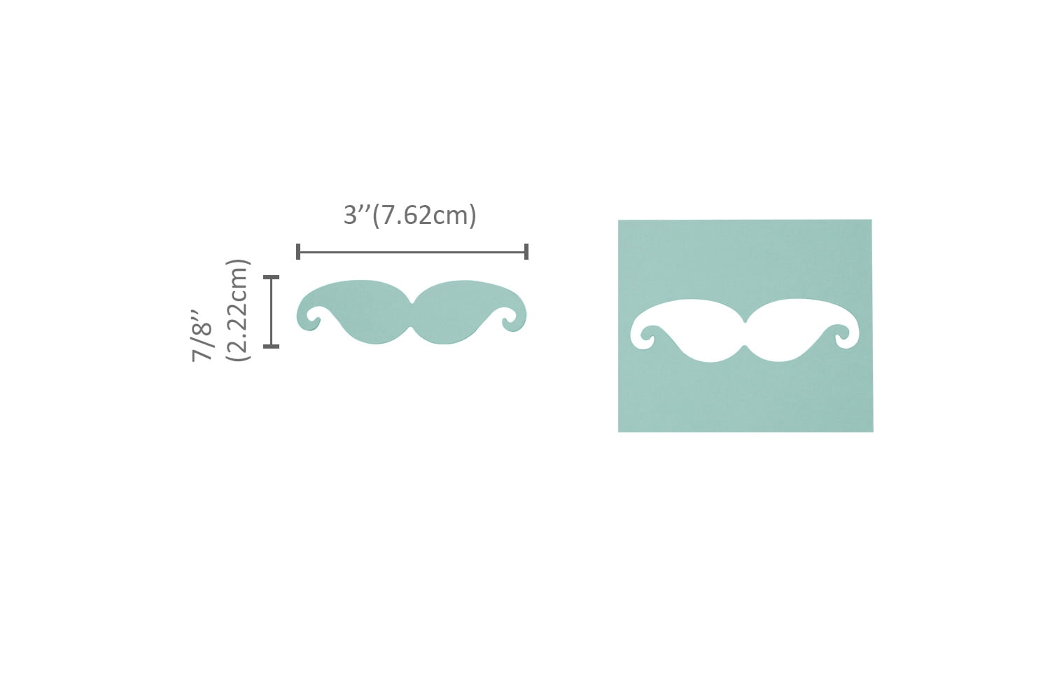 Bira Craft 3 inch Mustache Lever Action Craft Punch, Boss's Day Punch, Father's Day Punch for Paper Crafting Scrapbooking